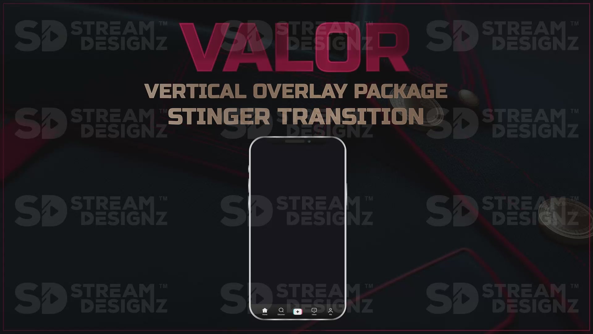 vertical stream overlay package stinger transition valor stream designz