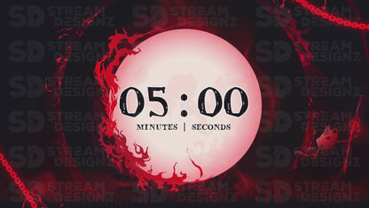 Stream Countdown Timer Overlay - "Katana"
