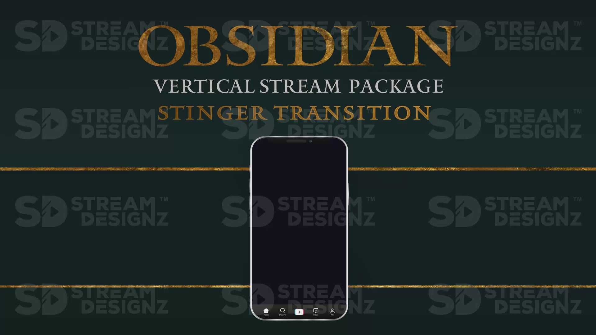 vertical stream overlay package stinger obsidian stream designz