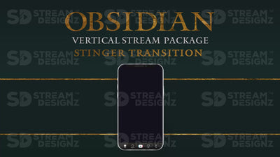 vertical stream overlay package stinger obsidian stream designz