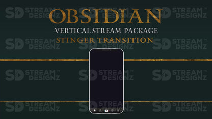 vertical stream overlay package stinger obsidian stream designz