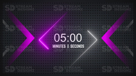 5 minute countdown timer pink fury preview video stream designz
