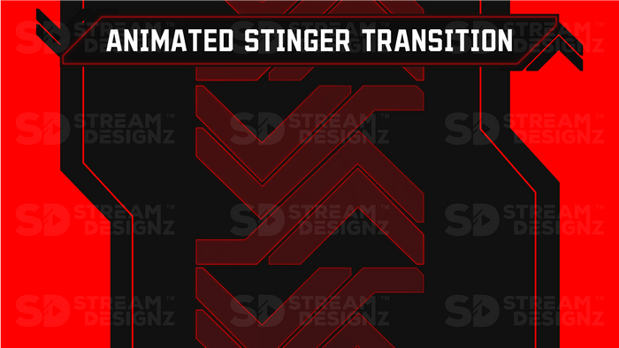 Code Stream Red Stream Overlays Stinger Transition - Code Red | Stream Designz