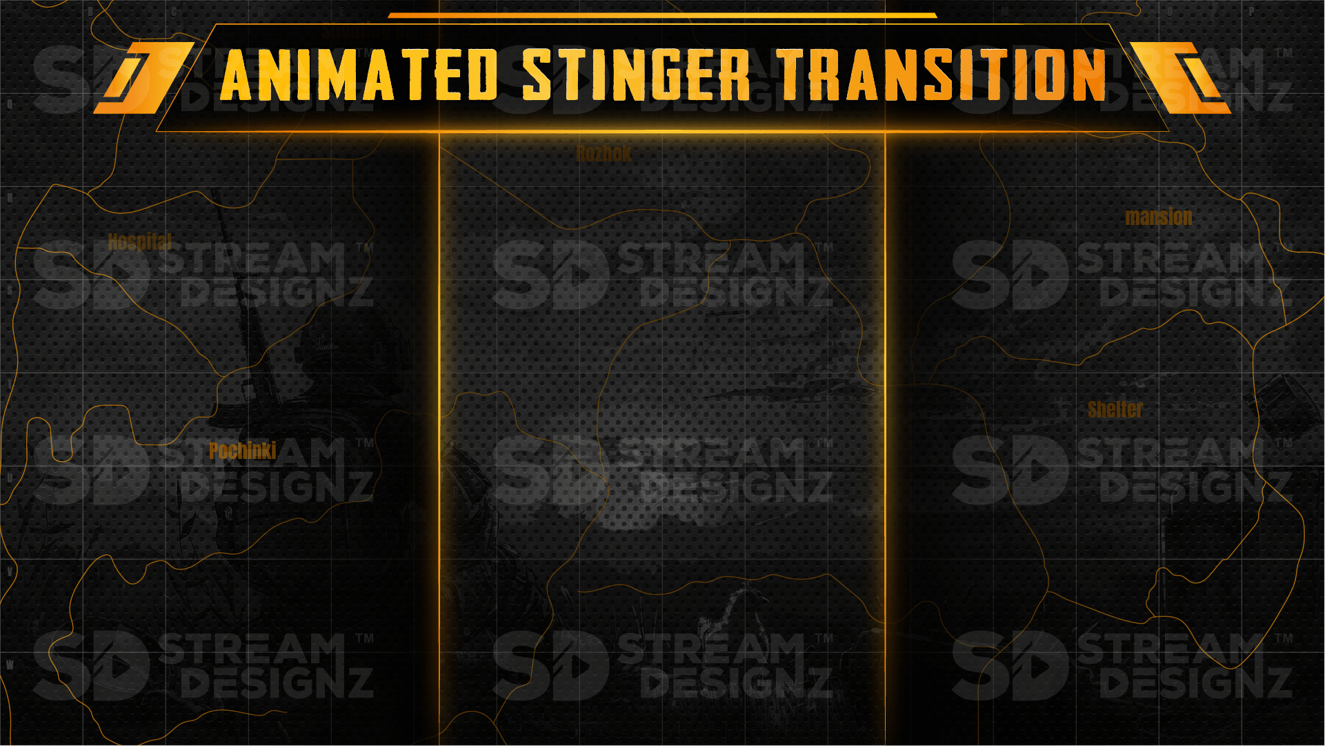 Ultimate stream package stinger transition battleground stream designz