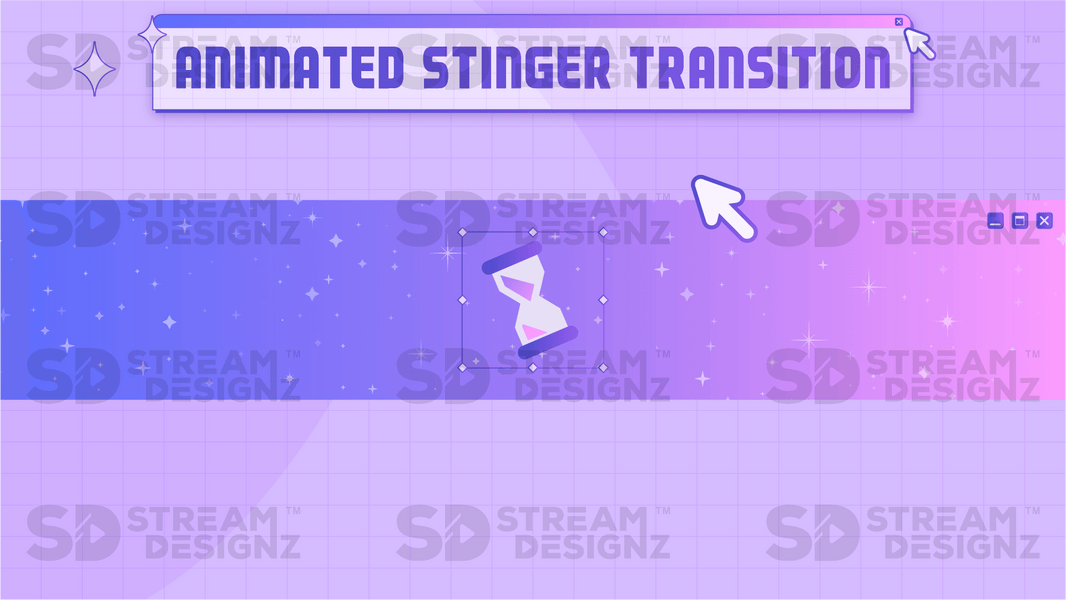 Stinger transition preview video y2k stream designz