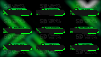 Animated stream alerts green lantern preview video stream designz