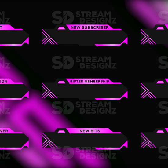 Animated stream alerts pink bliss preview video stream designz