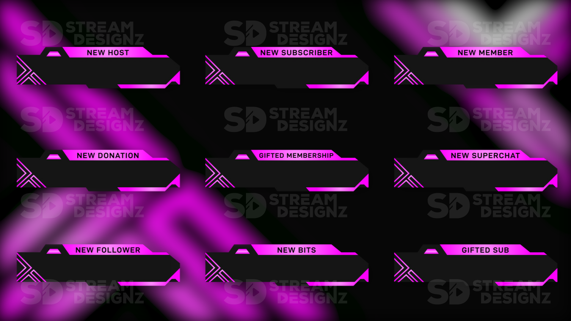 Animated stream alerts pink bliss preview video stream designz