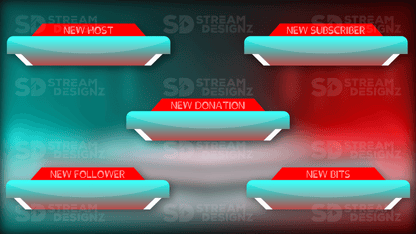 Animated stream alerts radiate preview video stream designz