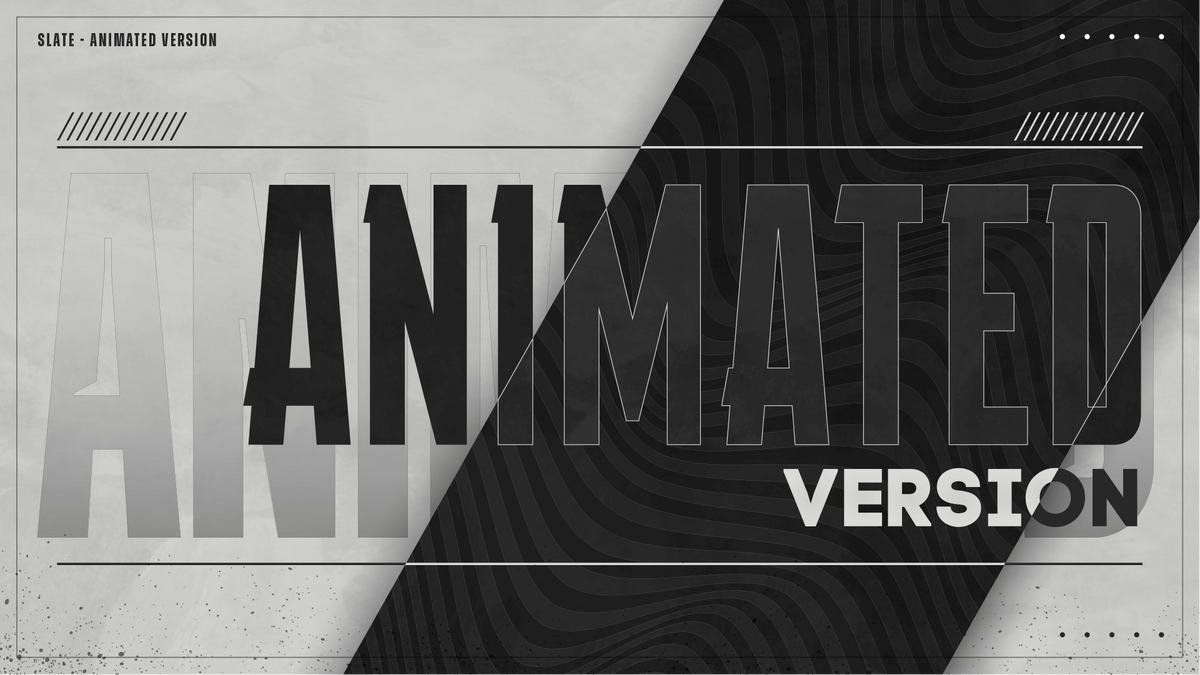 Animated Stream Overlay Package - Slate | Stream Designz