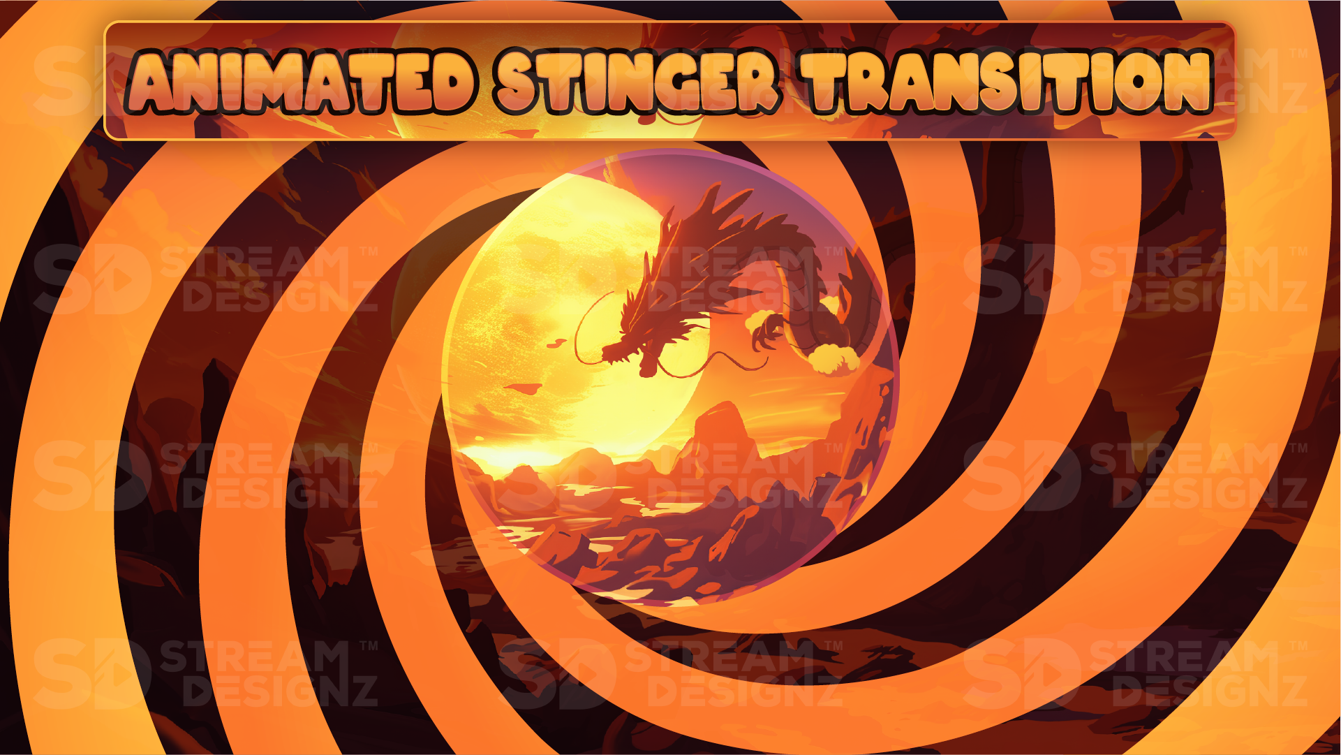 animated stinger transition preview video titan stream designz