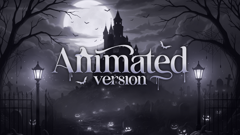 animated stream overlay package promo video hallows eve stream designz