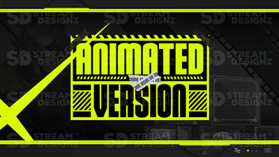 animated stream overlay package promo video hazard stream designz