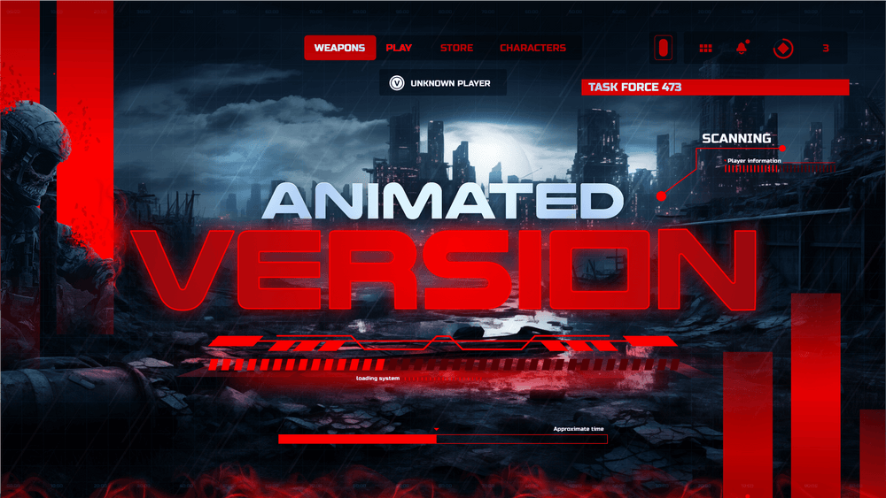 Animated Stream Overlay Package - Loadout | Stream Designz