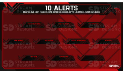 Ultimate stream package 10 alerts code red stream designz