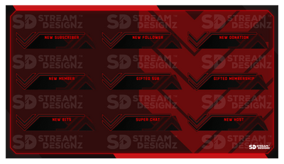 Animated stream alerts preview video code red stream designz