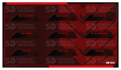 Animated stream alerts preview video code red stream designz