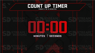 Ultimate stream package 5 minute count up timer code red stream designz