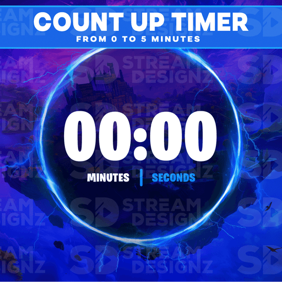 5 minute count up timer preview video royale stream designz