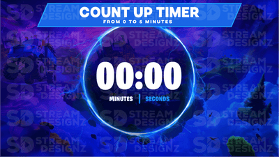 5 minute count up timer preview video royale stream designz
