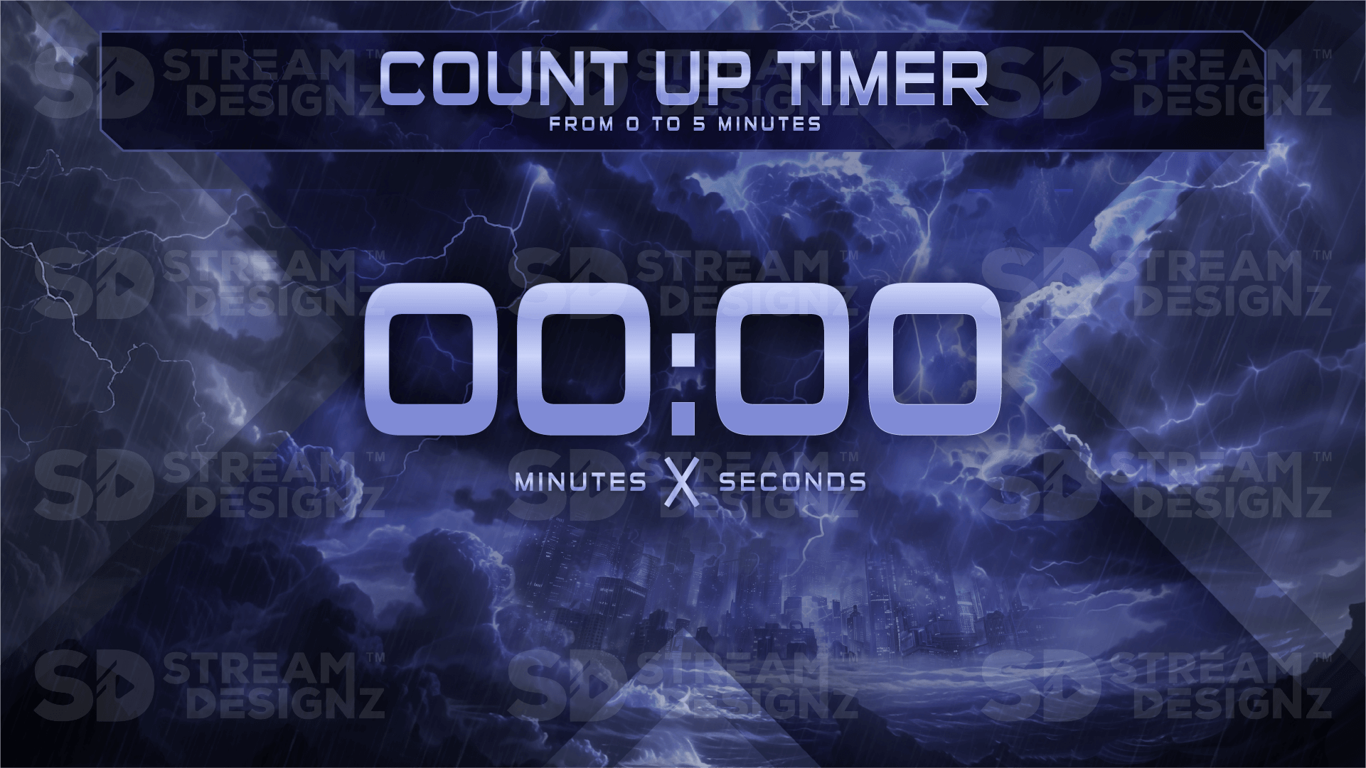 Ultimate stream package 5 minute count up timer storm stream designz