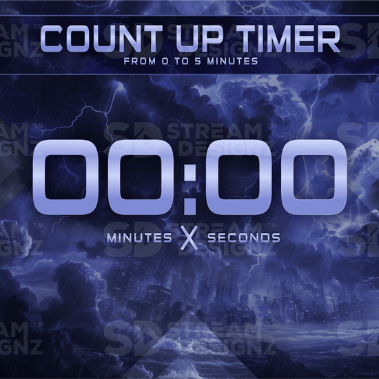 5 minute count up timer preview video storm stream designz