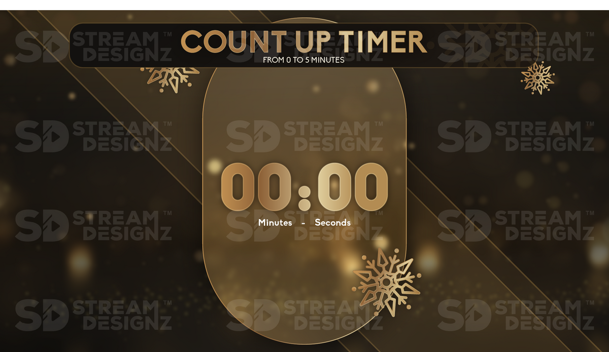 Stream Count Up Timer Overlay - After Midnight | Stream Designz