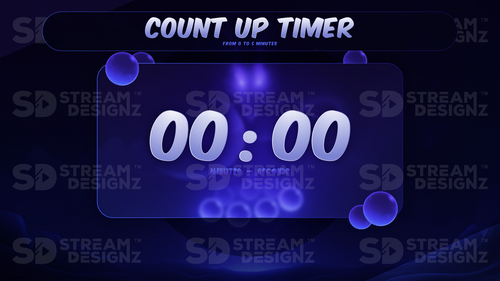Stream Count Up Timer Overlay - Spark | Stream Designz