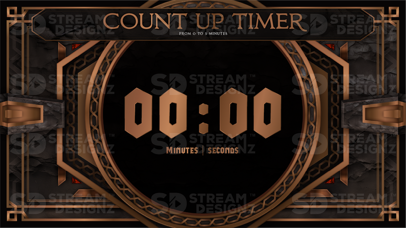 5 minute count up timer preview video wrath stream designz