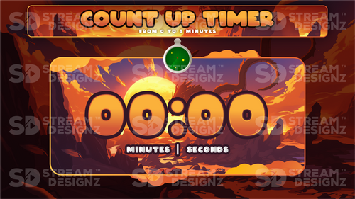 Stream Count Up Timer Overlay - Titan | Stream Designz