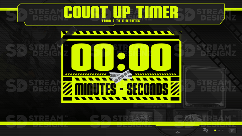 5 minute count up timer preview video Hazard stream designz