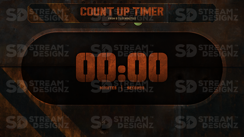 Stream Count Up Timer Overlay - Taskforce | Stream Designz