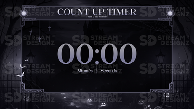 5 minute count up timer preview video hallows eve stream designz