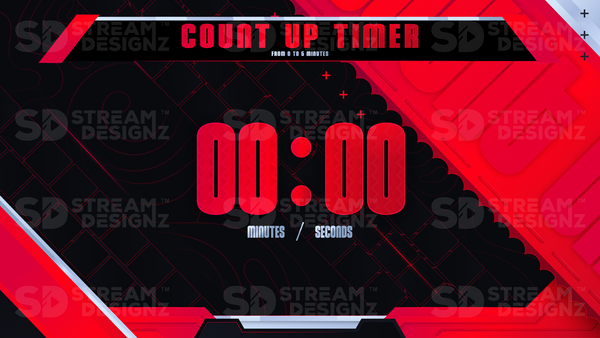 Stream Count Up Timer Overlay - Inferno | Stream Designz
