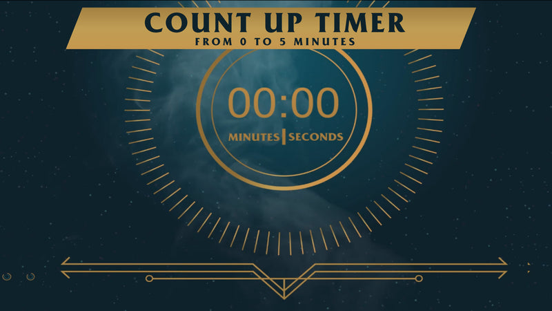 5 minute count up timer area of effect preview video stream designz