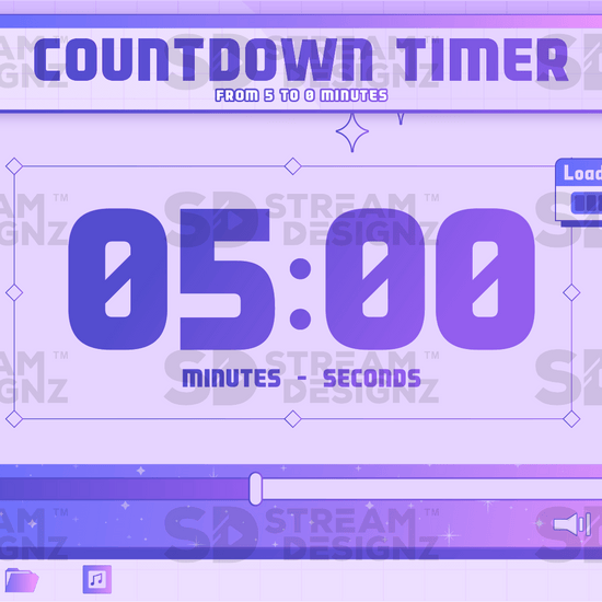 5 minute countdown timer preview video y2k stream designz