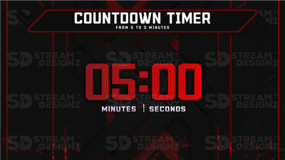 Ultimate stream package 5 minute countdown timer code red stream designz