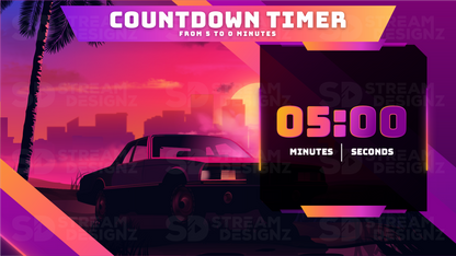 ultimate stream bundle sunset city 5 minute countdown timer stream designz