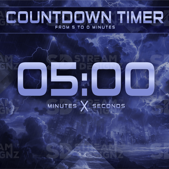 Ultimate stream package 5 minute countdown timer storm stream designz