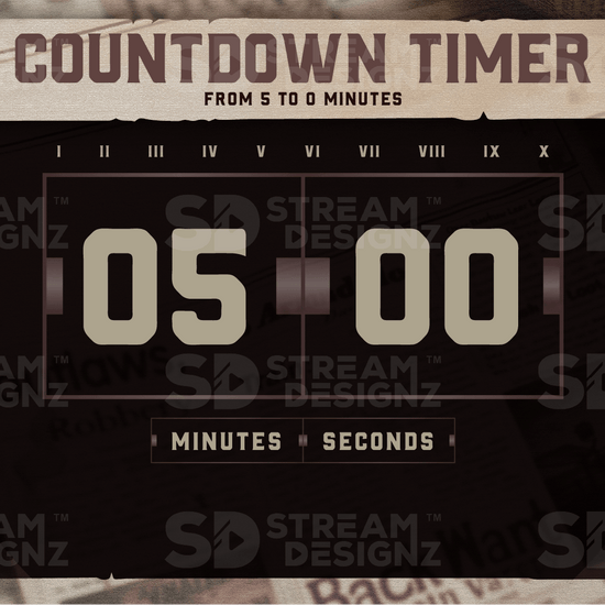 5 minute countdown timer preview video outlaw stream designz