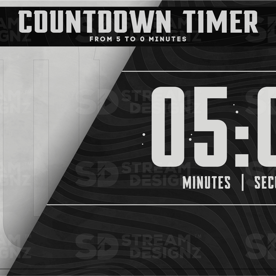 5 minute countdown timer preview video slate stream designz