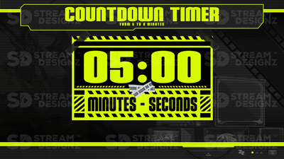 5 minute countdown timer preview video Hazard stream designz