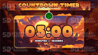5 minute countdown timer preview video titan stream designz