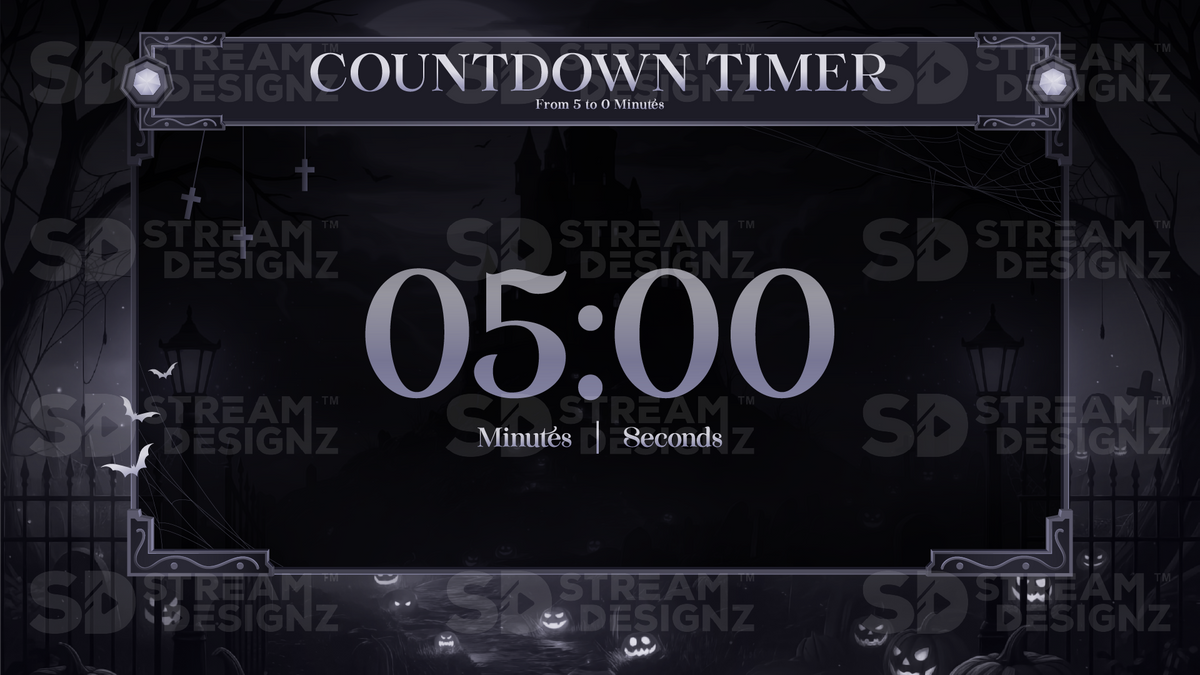 Stream Countdown Timer Overlay - Hallows Eve | Stream Designz