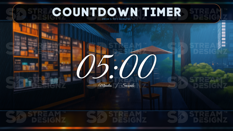 5 minute countdown timer preview video cafe lofi stream designz 