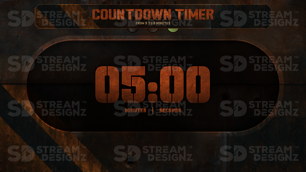 Stream Countdown Timer Overlay - Taskforce | Stream Designz
