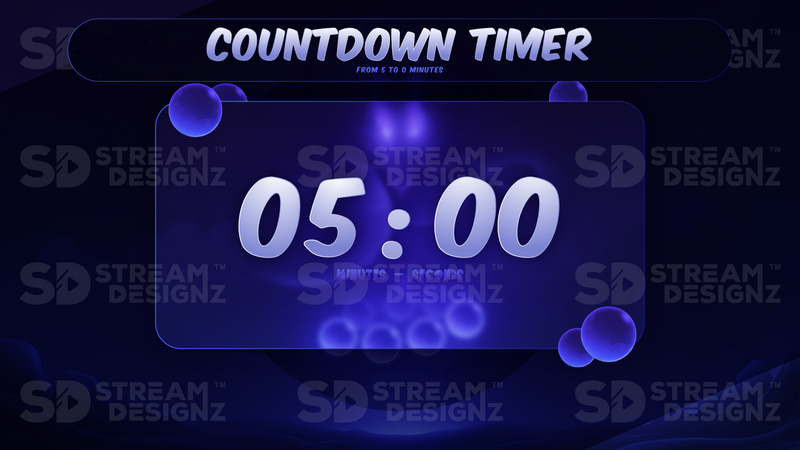 5 minute countdown timer preview video spark stream designz
