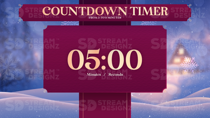 5 minute countdown timer preview video silent night stream designz
