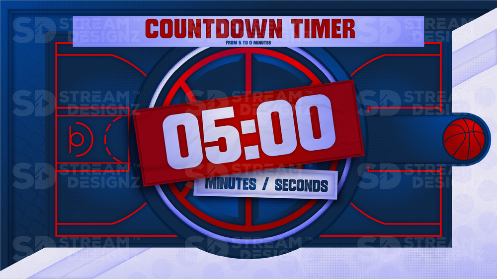 Stream Countdown Timer Overlay - Hoops | Stream Designz
