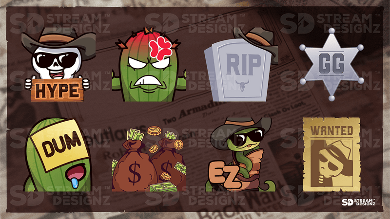 8 pack emotes preview video outlaw stream designz